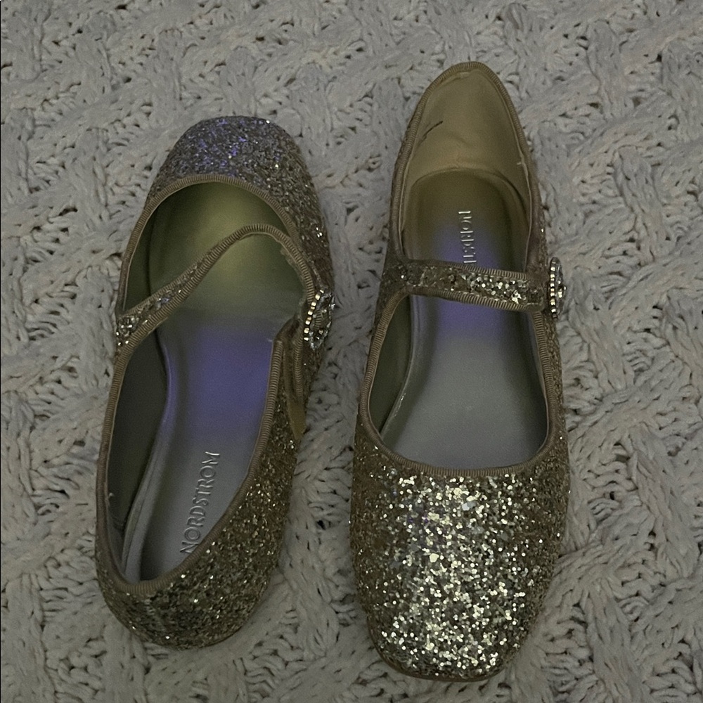 Nordstrom Kids Glitter Dress Shoes, Velcro closure